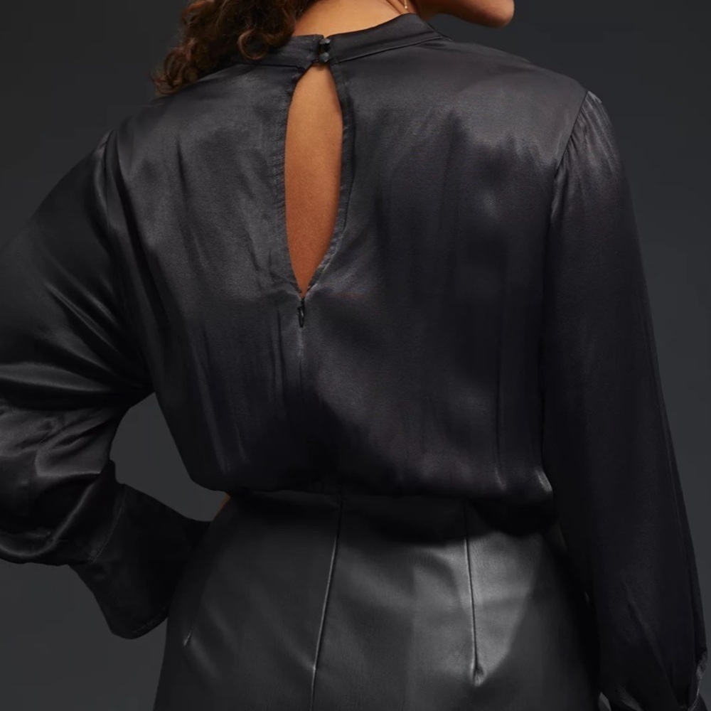 MAEVE Satin Leather Dress - Picture 5 of 8